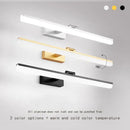 Modern rectangular acrylic golden mirror cabinet light for bathroom by Decorbites