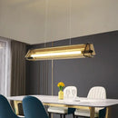 GobekUsa Amber LED Pendant Lamp Tempered Glass Dining Table Minimalist Modern Design