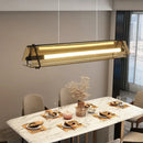 GobekUsa Amber LED Pendant Lamp Tempered Glass Dining Table Minimalist Modern Design