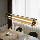 GobekUsa Amber LED Pendant Lamp Tempered Glass Dining Table Minimalist Modern Design