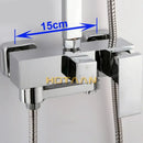 GobekUsa Black Chrome Bathroom Mixer Tub Control Valve Wall Mount Shower Faucet