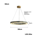 GobekUsa Blue Copper Crystal LED Ceiling Chandelier for Dinning Room