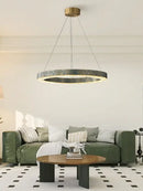 GobekUsa Blue Copper Crystal LED Ceiling Chandelier for Dinning Room