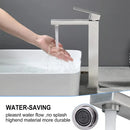 GobekUsa Brushed Gold Basin Faucet Single Handle Cold Hot Water Mixer Deck Mounted