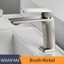 GobekUsa Brushed Nickel Bathroom Sink Faucet Single Handle Basin Mixer Tap