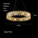 GobekUsa Crystal Dimmable Pendant Light Luminaire for Living Room Bedroom