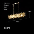 GobekUsa Crystal Dimmable Pendant Light Luminaire for Living Room Bedroom