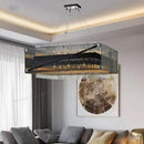 GobekUsa Crystal Glass Pendant Chandelier for Luxe Dining Room Decor