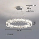 GobekUsa Crystal LED Ceiling Chandelier: Modern Dimmable Lighting Fixture for Stylish Home Decor