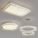 GobekUsa Crystal LED Ceiling Chandelier: Modern Dimmable Lighting Fixture for Stylish Home Decor