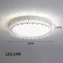 GobekUsa Crystal LED Ceiling Chandelier: Modern Dimmable Lighting Fixture for Stylish Home Decor