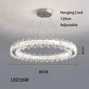 GobekUsa Crystal LED Ceiling Chandelier: Modern Dimmable Lighting Fixture for Stylish Home Decor