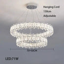 GobekUsa Crystal LED Ceiling Chandelier: Modern Dimmable Lighting Fixture for Stylish Home Decor
