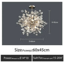 GobekUsa Glass Led Chandelier: Modern Luxury Designer Pendant Lights for Living Room, Bedroom, Study