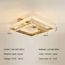 GobekUsa Crystal LED Ceiling Chandelier: Smart Dimmable Bedroom Lighting Fixture
