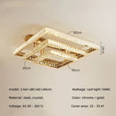 GobekUsa Crystal LED Ceiling Chandelier: Smart Dimmable Bedroom Lighting Fixture
