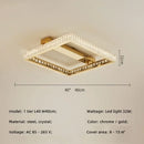 GobekUsa Crystal LED Ceiling Chandelier: Smart Dimmable Bedroom Lighting Fixture