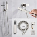 GobekUsa Handshower Head with Stainless Steel Hose - Wall Mounted Faucet Set