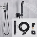 GobekUsa Handshower Head with Stainless Steel Hose - Wall Mounted Faucet Set