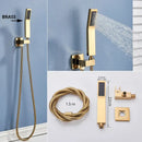 GobekUsa Handshower Head with Stainless Steel Hose - Wall Mounted Faucet Set