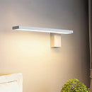 GobekUsa Modern Rectangular LED Wall Mount Light - Acrylic White/Black Bedside Fixture in Warm/White Light