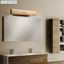 GobekUsa Modern Wood LED Sconce Vanity Light - Rectangular Bathroom Lighting Fixture