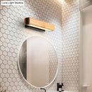 GobekUsa Modern Wood LED Sconce Vanity Light - Rectangular Bathroom Lighting Fixture