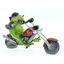 GobekUsa Cool Frog Resin Cowboy on Motorcycle Figurine | Modern Sculpture Desk Ornament