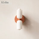 GobekUsa Double Head Glass Wall Light for Bedroom, Living Room, Bathroom Décor