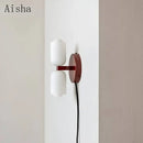 GobekUsa Double Head Glass Wall Light for Bedroom, Living Room, Bathroom Décor