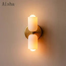 GobekUsa Double Head Glass Wall Light for Bedroom, Living Room, Bathroom Décor