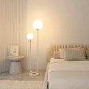 GobekUsa Black White Metal Floor Lamp 3 Dimming White Glass - Elegant Standing Light for Home