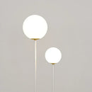GobekUsa Black White Metal Floor Lamp 3 Dimming White Glass - Elegant Standing Light for Home
