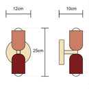 Modern red & black glossy led wall lamp for bedroom living room decor by Decorbites
