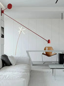 GobekUsa Adjustable LED Swing Arm Wall Sconce in Red/Black - Modern Lighting