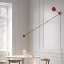 GobekUsa Adjustable LED Swing Arm Wall Sconce in Red/Black - Modern Lighting