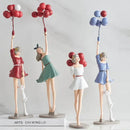 GobekUsa Balloon Girls Resin Home Decor Ornaments
