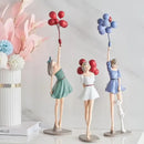 GobekUsa Balloon Girls Resin Home Decor Ornaments