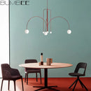 GobekUsa Designer Line Chandelier Living Room Coffee Shop Hanglamp Loft Light