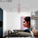 GobekUsa Designer Line Chandelier Living Room Coffee Shop Hanglamp Loft Light