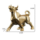 GobekUsa Geometric Bison Sculpture Resin Home Office Modern Decor Tabletop Figurine