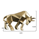 GobekUsa Geometric Bison Sculpture Resin Home Office Modern Decor Tabletop Figurine