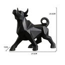 GobekUsa Geometric Bison Sculpture Resin Home Office Modern Decor Tabletop Figurine