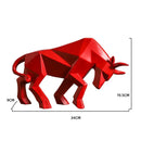 GobekUsa Geometric Bison Sculpture Resin Home Office Modern Decor Tabletop Figurine