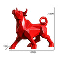 GobekUsa Geometric Bison Sculpture Resin Home Office Modern Decor Tabletop Figurine