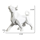GobekUsa Geometric Bison Sculpture Resin Home Office Modern Decor Tabletop Figurine