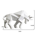GobekUsa Geometric Bison Sculpture Resin Home Office Modern Decor Tabletop Figurine