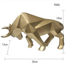 GobekUsa Geometric Bull Sculpture - Modern Home Decor, Office, Living Room Ornament