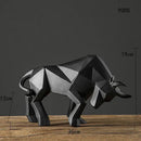 GobekUsa Geometric Bull Sculpture - Modern Home Decor, Office, Living Room Ornament