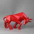 GobekUsa Geometric Bull Sculpture - Modern Home Decor, Office, Living Room Ornament